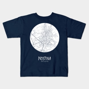 Pristina, Kosovo City Map - Full Moon Kids T-Shirt